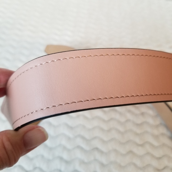 Rag & Bone 100% Cow Leather Double Prong Pink Belt main image 6